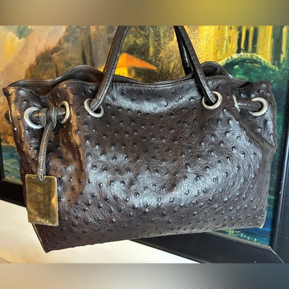 Furla Handbags - Furla Ostrich Shoulder Bag